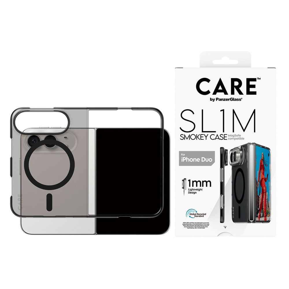 iPhone Duo CARE by PanzerGlass FLAGSHIP Signature Skal - MagSafe Kompatibel - Smokey Black