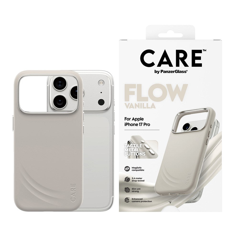 CARE by PanzerGlass iPhone 17 Pro Flow Skal - MagSafe Kompatibel - Vanilla