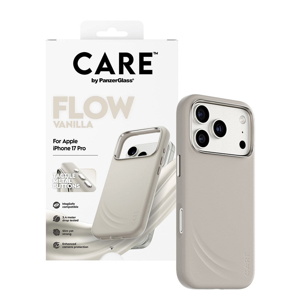 CARE by PanzerGlass iPhone 17 Pro Flow Skal - MagSafe Kompatibel - Vanilla