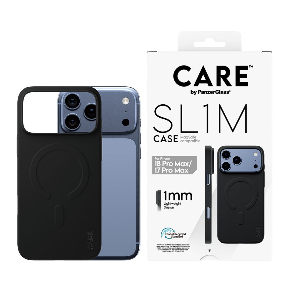 iPhone 18 Pro Max  / 17 Pro Max CARE by PanzerGlass SL1M Skal - MagSafe Kompatibel - Svart