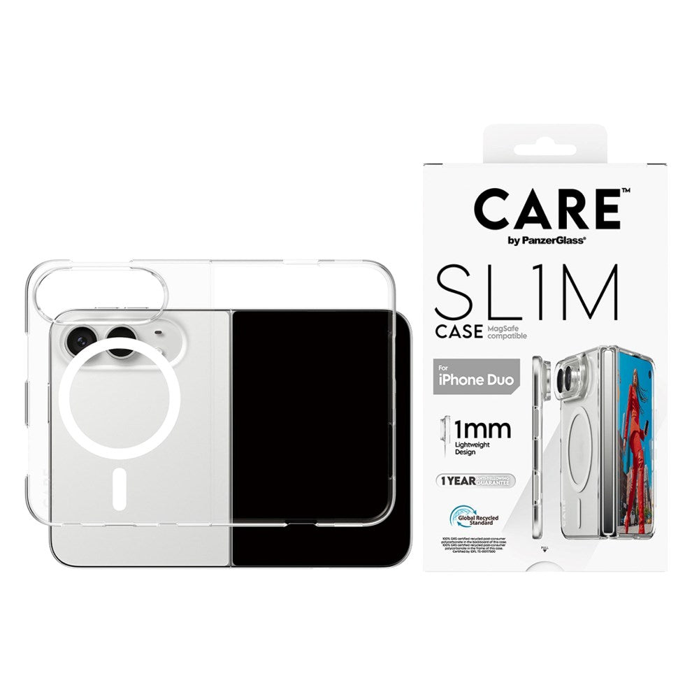 iPhone Duo CARE by PanzerGlass SL1M Skal - MagSafe Kompatibel - Transparent