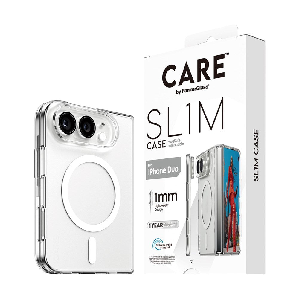 iPhone Duo CARE by PanzerGlass SL1M Skal - MagSafe Kompatibel - Transparent