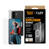 Samsung Galaxy S26 Urban Combat 3-in-1 Bundle med Skal / Skärmskydd / Kameraskydd - Qi Kompatibel - Genomskinlig