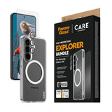 Samsung Galaxy S26 Urban Combat 3-in-1 Bundle med Skal / Skärmskydd / Kameraskydd - Qi Kompatibel - Genomskinlig