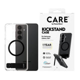 Samsung Galaxy S26+ (Plus) CARE by PanzerGlass Feature Kickstand Skal - Qi Kompatibel - Transparent / Black