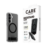 Samsung Galaxy S26+ (Plus) CARE by PanzerGlass Feature Kickstand Skal - Qi Kompatibel - Transparent / Black