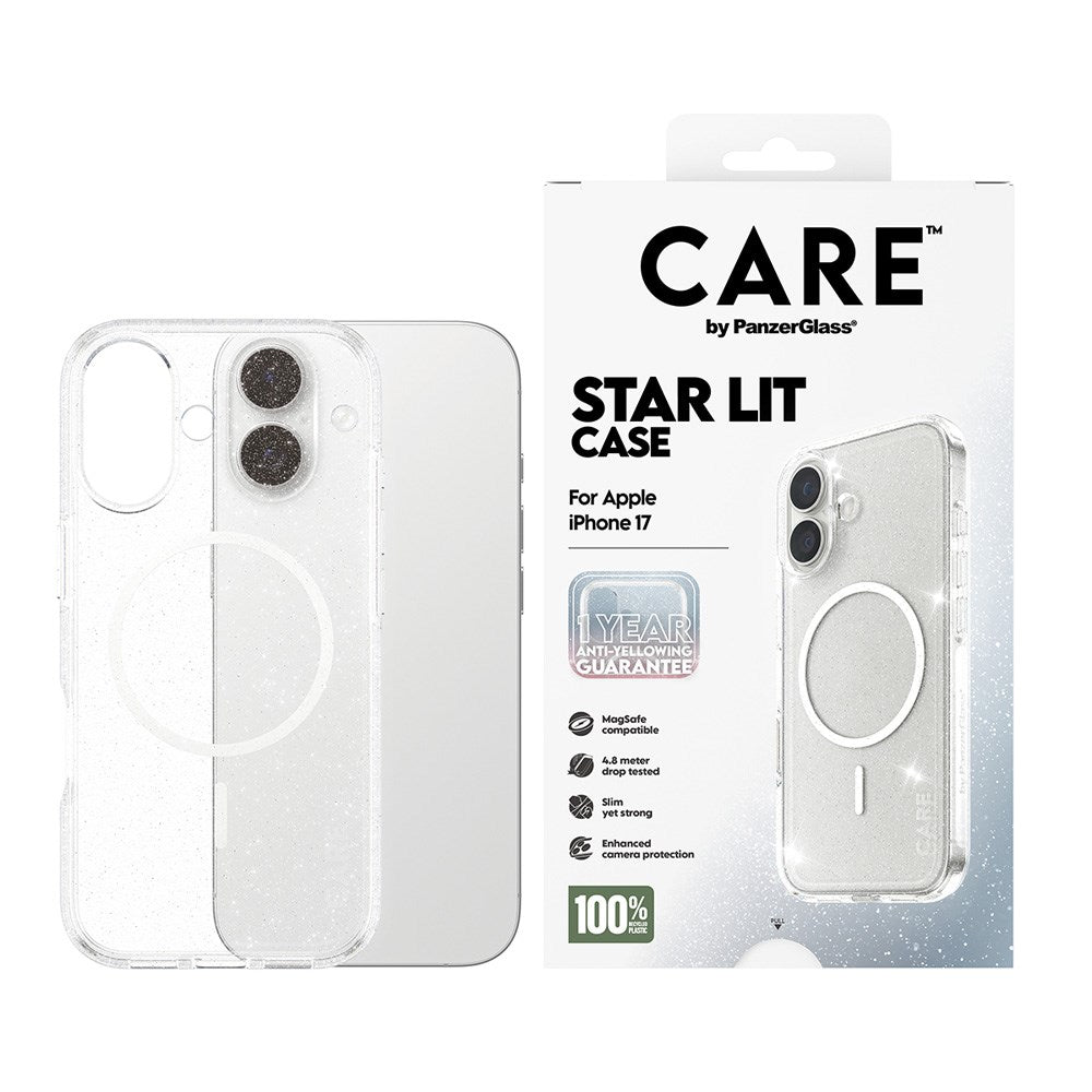 CARE by PanzerGlass iPhone 17 FLAGSHIP Urban Explorer Skal - MagSafe Kompatibel - Transparent / Star Lit