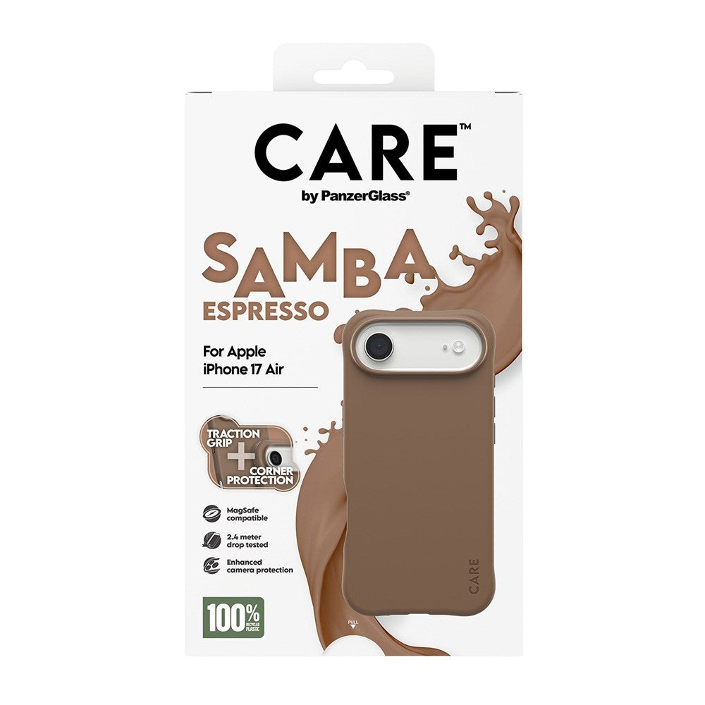 CARE by PanzerGlass iPhone Air Fashionable Samba Skal - MagSafe Kompatibel - Espresso