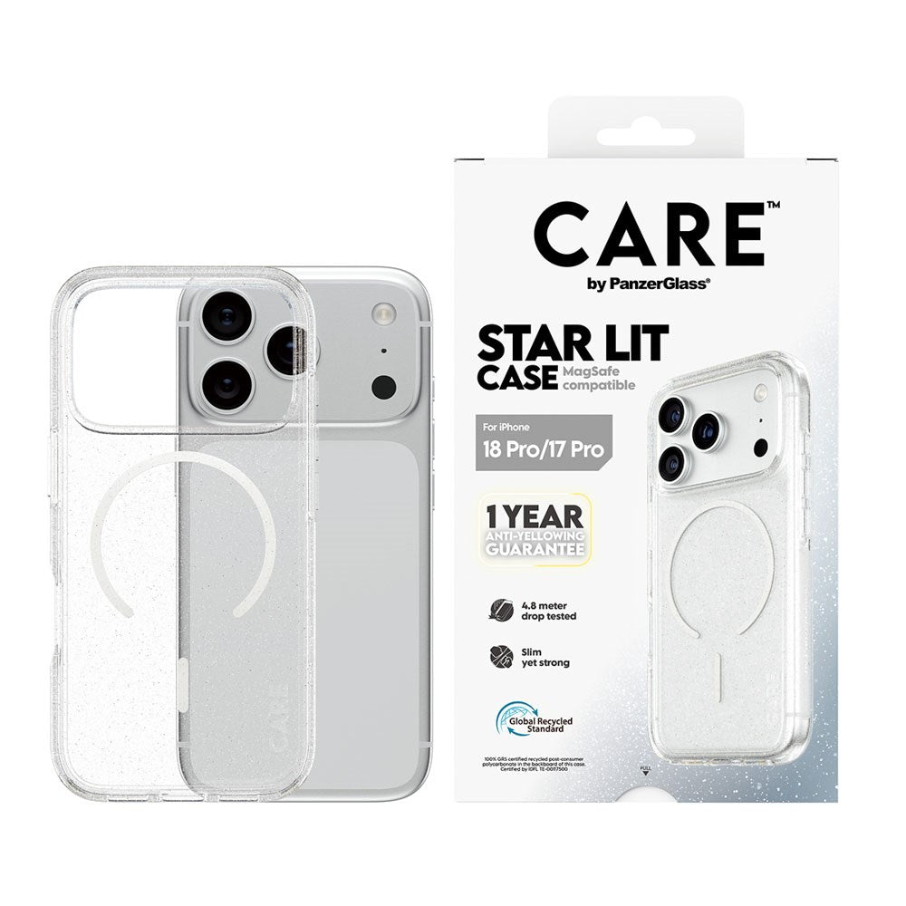 iPhone 18 Pro / 17 Pro CARE by PanzerGlass FLAGSHIP Urban Explorer Skal - MagSafe Kompatibel - Transparent / Star Lit
