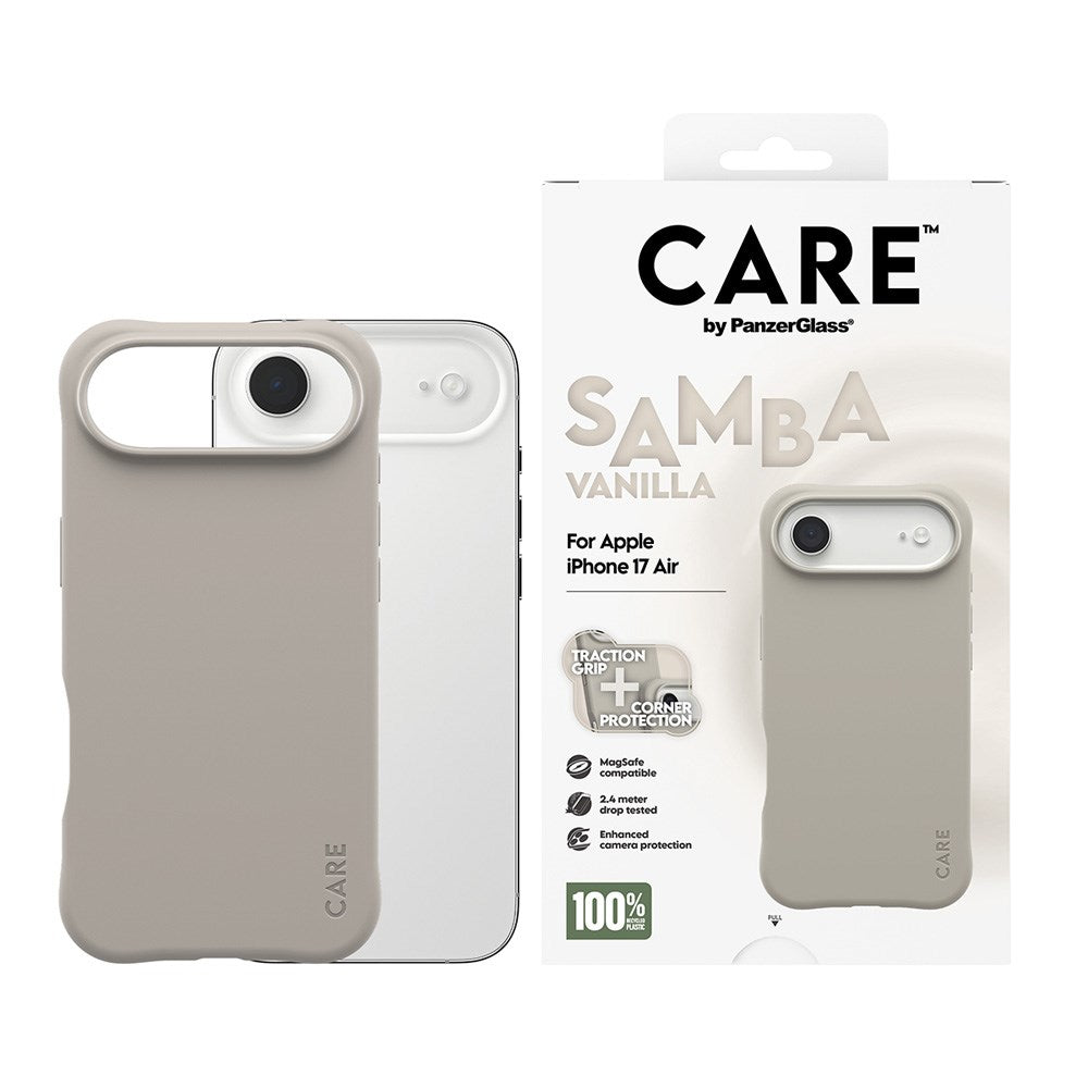 CARE by PanzerGlass iPhone Air Fashionable Samba Skal - MagSafe Kompatibel - Vanilla