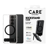 Samsung Galaxy S26 CARE by PanzerGlass Feature Kickstand Skal - Qi Kompatibel - Transparent / Black
