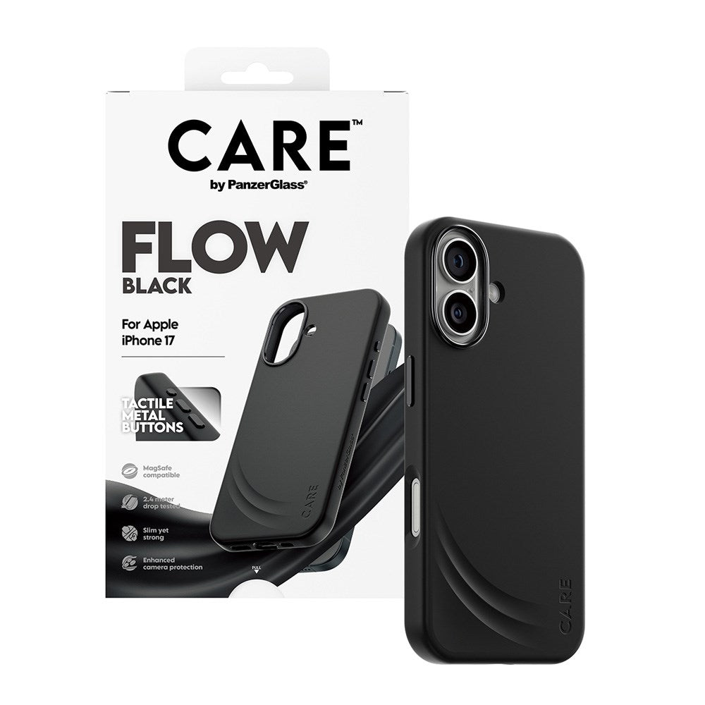 CARE by PanzerGlass iPhone 17 Feature Flow Skal - MagSafe Kompatibel - Svart