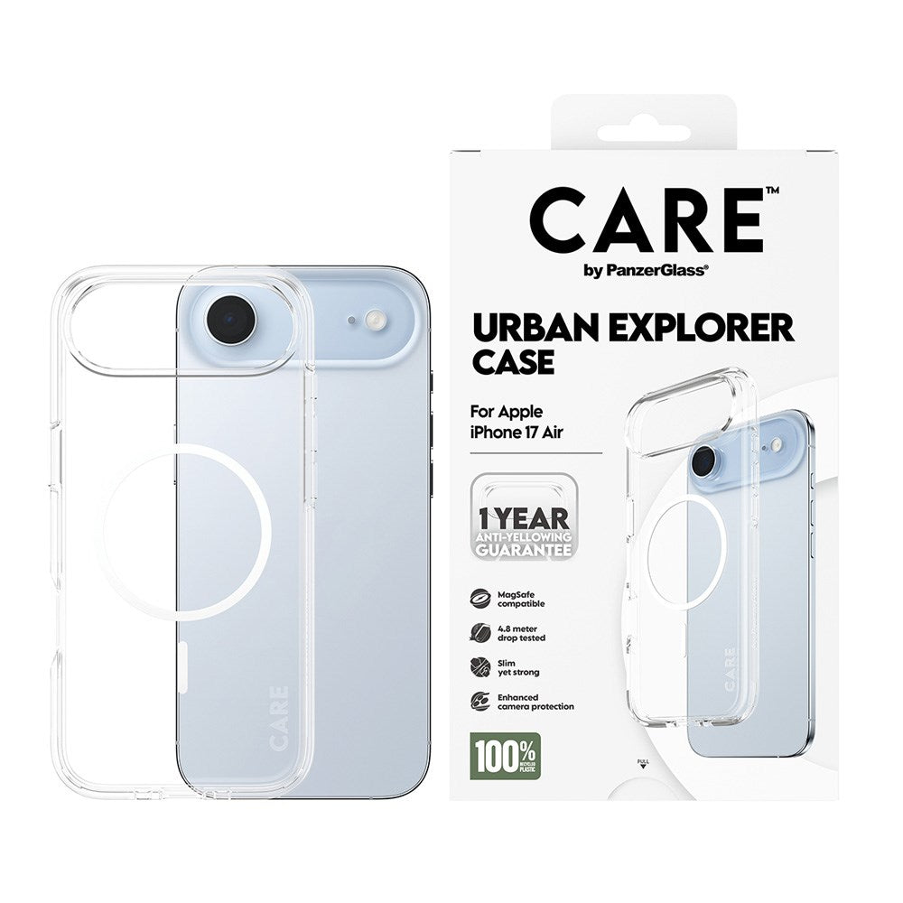 CARE by PanzerGlass iPhone Air FLAGSHIP Urban Explorer Skal - MagSafe Kompatibel - Transparent