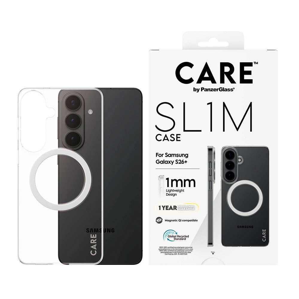 Samsung Galaxy S26+ (Plus) CARE by PanzerGlass SL1M Skal - Genomskinlig