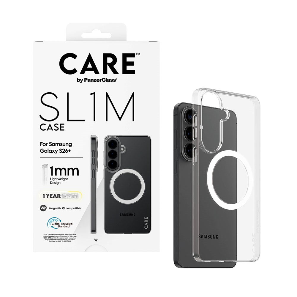 Samsung Galaxy S26+ (Plus) CARE by PanzerGlass SL1M Skal - Genomskinlig