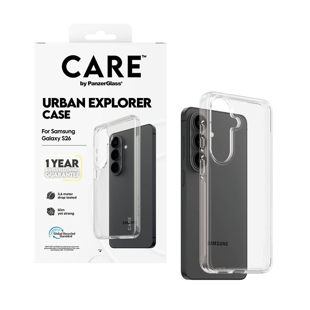 Samsung Galaxy S26 CARE by PanzerGlass Urban Explorer Skal - Genomskinlig