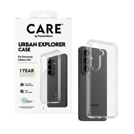 Samsung Galaxy S26 CARE by PanzerGlass Urban Explorer Skal - Genomskinlig
