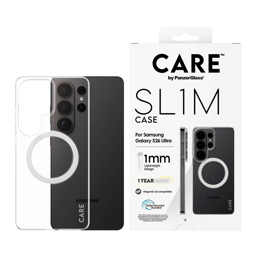 Samsung Galaxy S26 Ultra CARE by PanzerGlass SL1M Skal - Genomskinlig