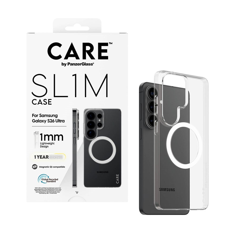 Samsung Galaxy S26 Ultra CARE by PanzerGlass SL1M Skal - Genomskinlig