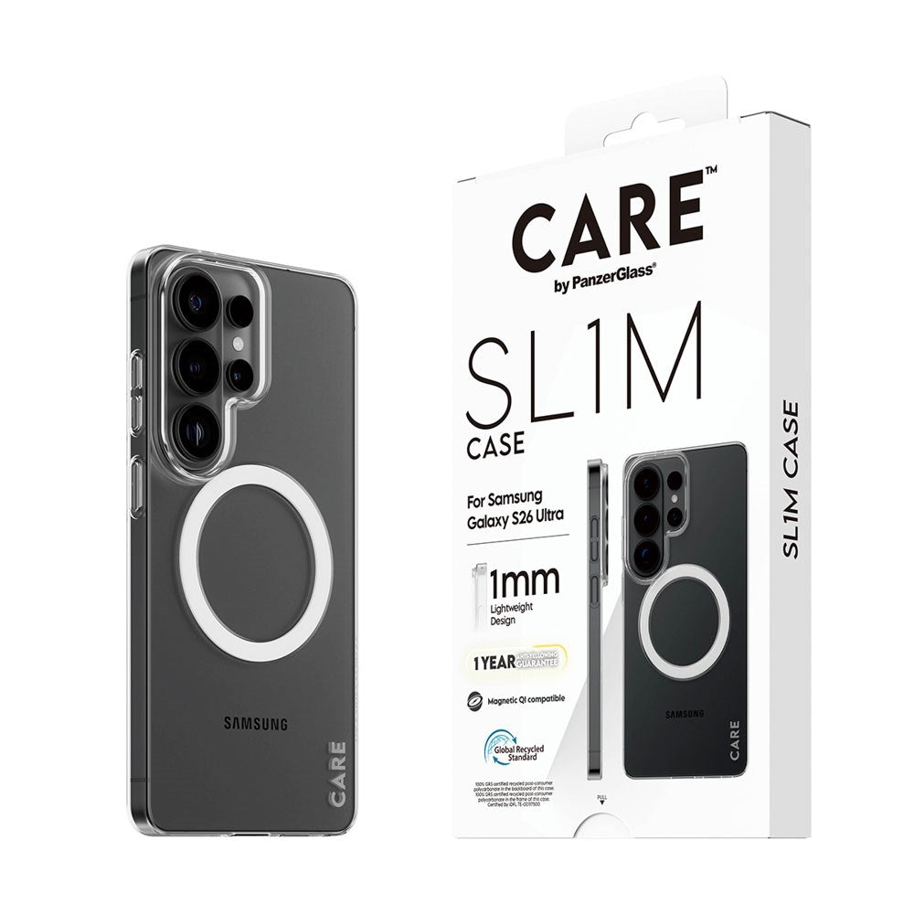 Samsung Galaxy S26 Ultra CARE by PanzerGlass SL1M Skal - Genomskinlig
