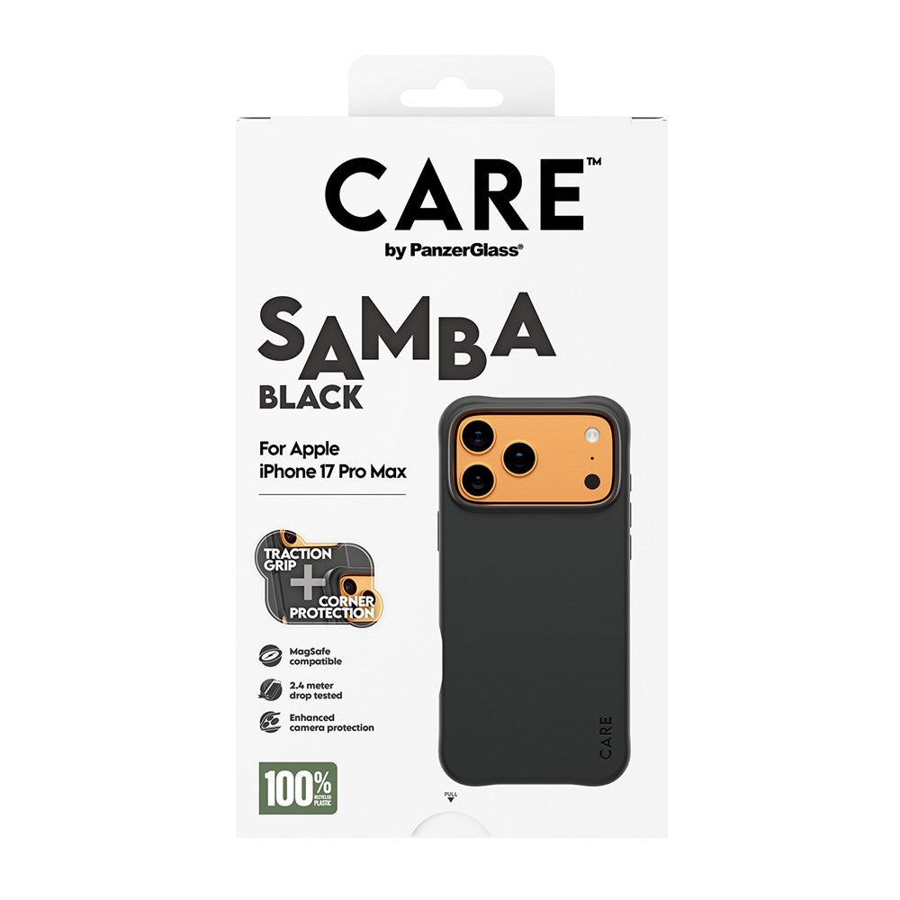 CARE by PanzerGlass iPhone 17 Pro Max Fashionable Samba Skal - MagSafe Kompatibel - Black