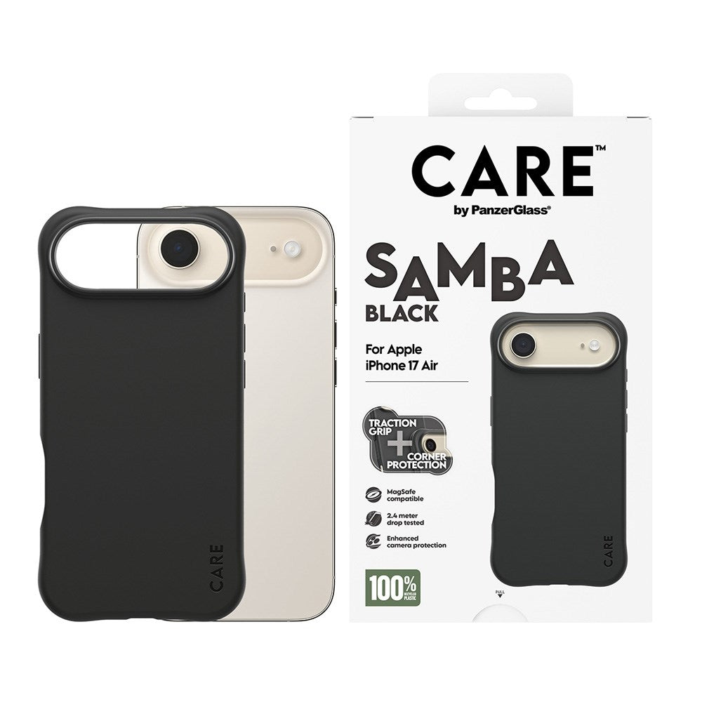 CARE by PanzerGlass iPhone Air Fashionable Samba Skal - MagSafe Kompatibel - Black