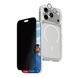 iPhone 18 Pro CARE by PanzerGlass 3-i-1 FLAGSHIP Bundle - Skal / Privacy Skärmskydd (UWF) / Kameraskydd - Genomskinlig / Svart