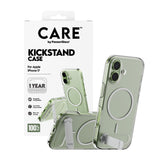CARE by PanzerGlass iPhone 17 Feature Kickstand Skal - MagSafe Kompatibel - Transparent / Silver