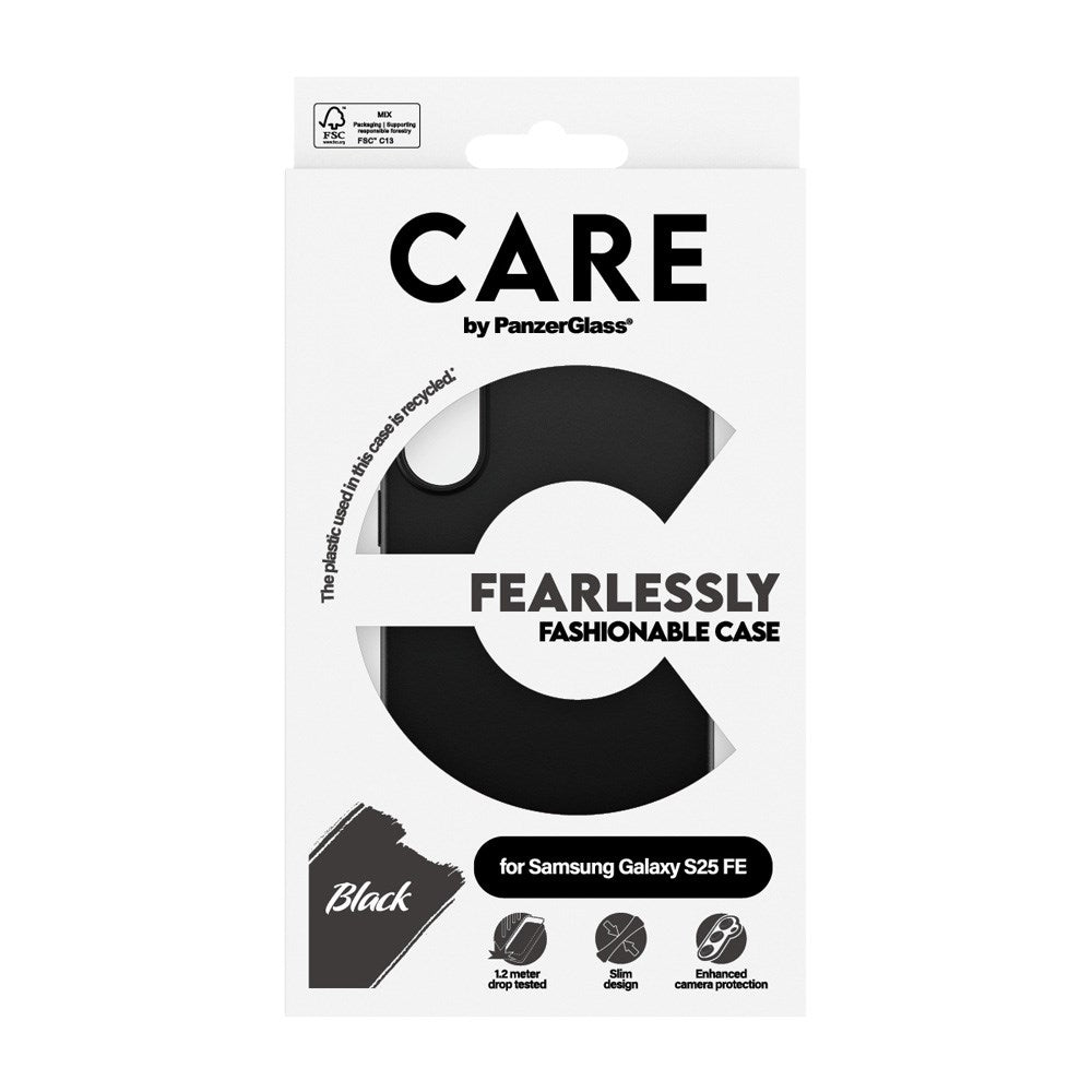 CARE by PanzerGlass Samsung Galaxy S25 FE FASHION Fearlessly Fashionable Skal - Black