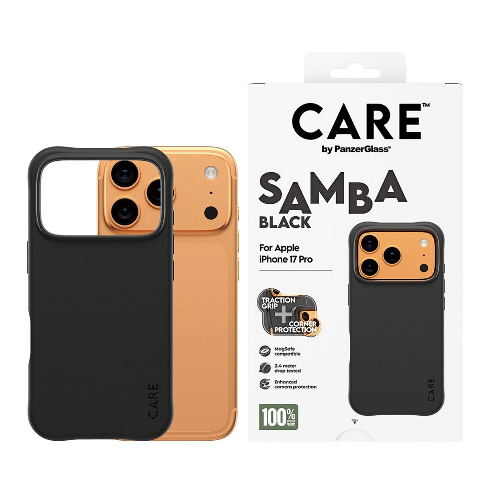 CARE by PanzerGlass iPhone 17 Pro Fashionable Samba Skal - MagSafe Kompatibel - Black