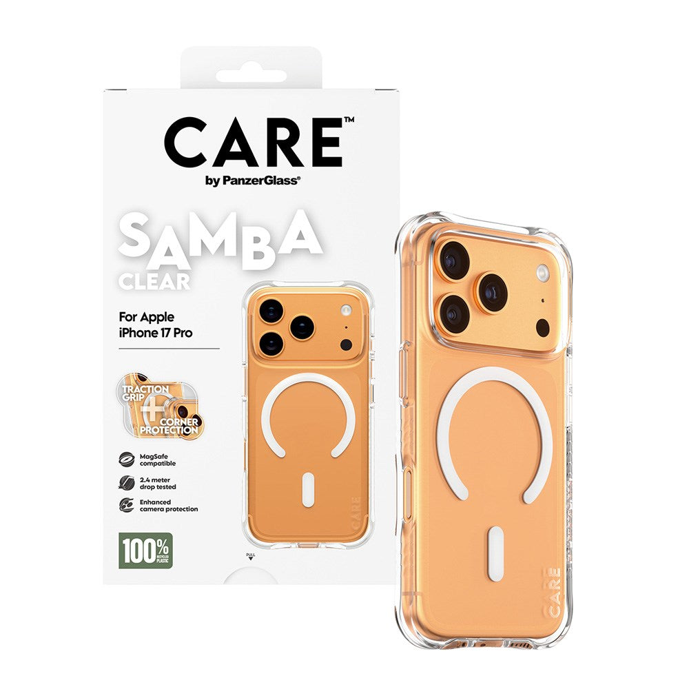 CARE by PanzerGlass iPhone 17 Pro Fashionable Samba Skal - MagSafe Kompatibel - Transparent