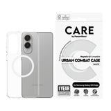 CARE by PanzerGlass Samsung Galaxy S25 Edge FLAGSHIP Urban Combat Skal - MagSafe Kompatibel - Transparent / White