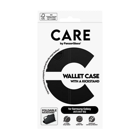 CARE by PanzerGlass Samsung Galaxy A17 (5G) Feature Wallet Case m. Stativfunktion - Svart