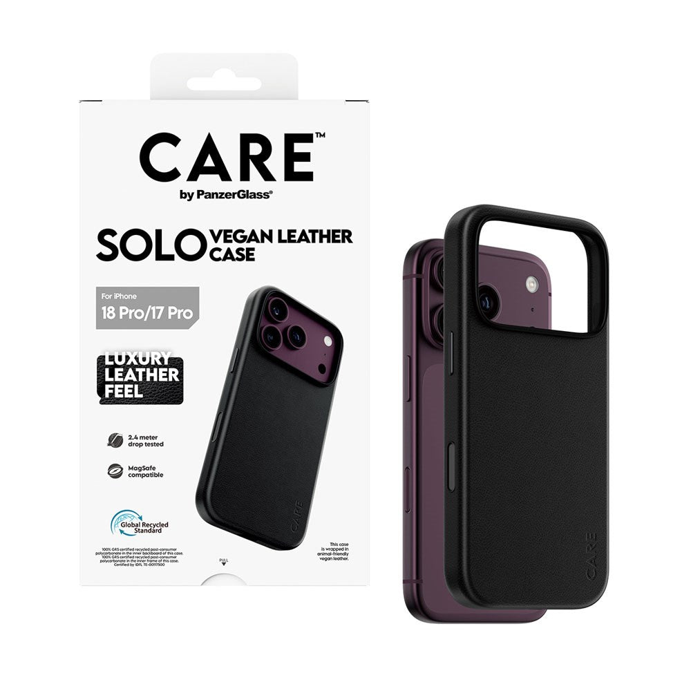 iPhone 18 Pro / 17 Pro CARE by PanzerGlass SOLO Skal - MagSafe Kompatibel - Svart
