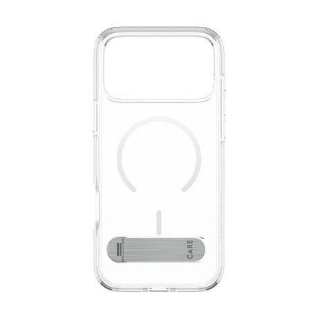 iPhone 18 Pro Max  / 17 Pro Max CARE by PanzerGlass Feature Kickstand Skal - MagSafe Kompatibel - Genomskinlig / Vit