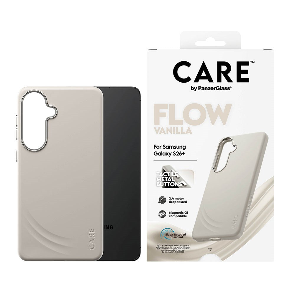 Samsung Galaxy S26+ (Plus) CARE by PanzerGlass Feature Flow Skal - Qi Kompatibel - Vanilla