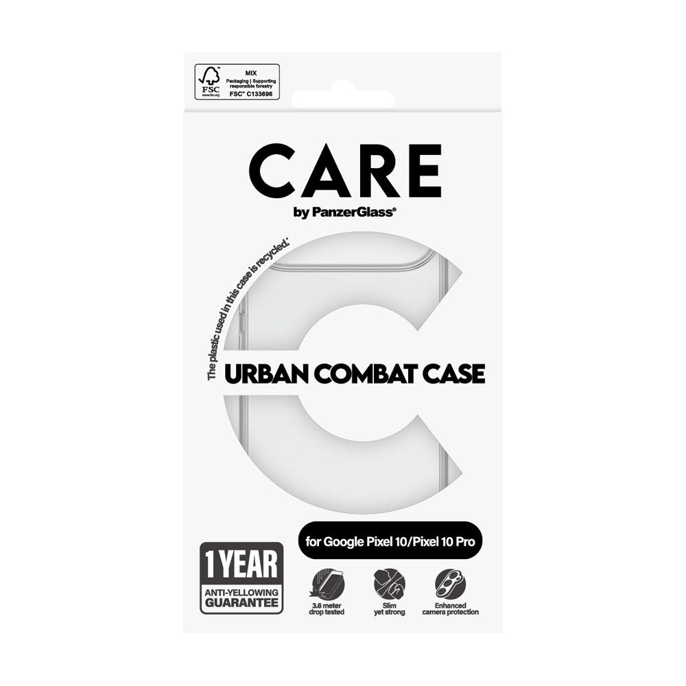 CARE by PanzerGlass Google Pixel 10 / 10 Pro FLAGSHIP Urban Combat Skal - Transparent