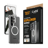Samsung Galaxy S26 Ultra Urban Combat 3-in-1 Bundle med Skal / Skärmskydd / Kameraskydd - Qi Kompatibel - Genomskinlig