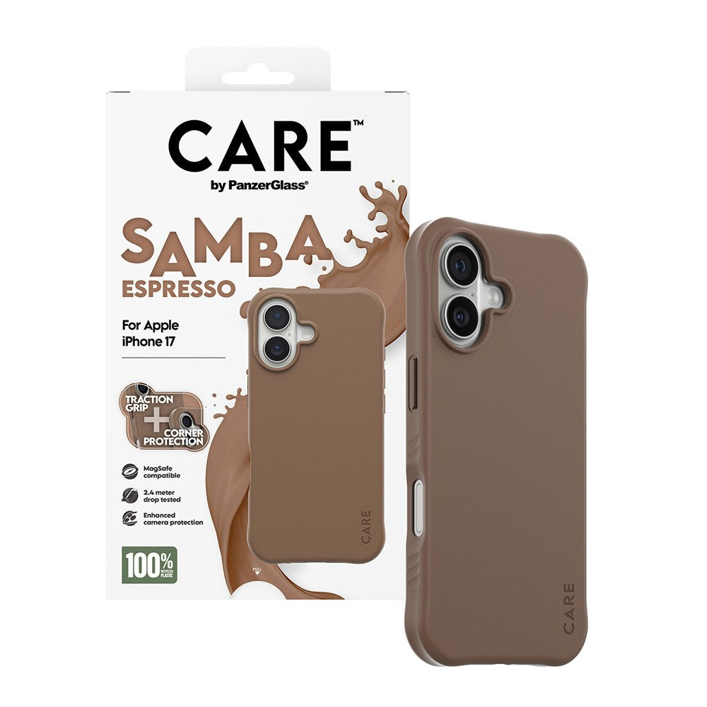 CARE by PanzerGlass iPhone 17 Fashionable Samba Skal - MagSafe Kompatibel - Black