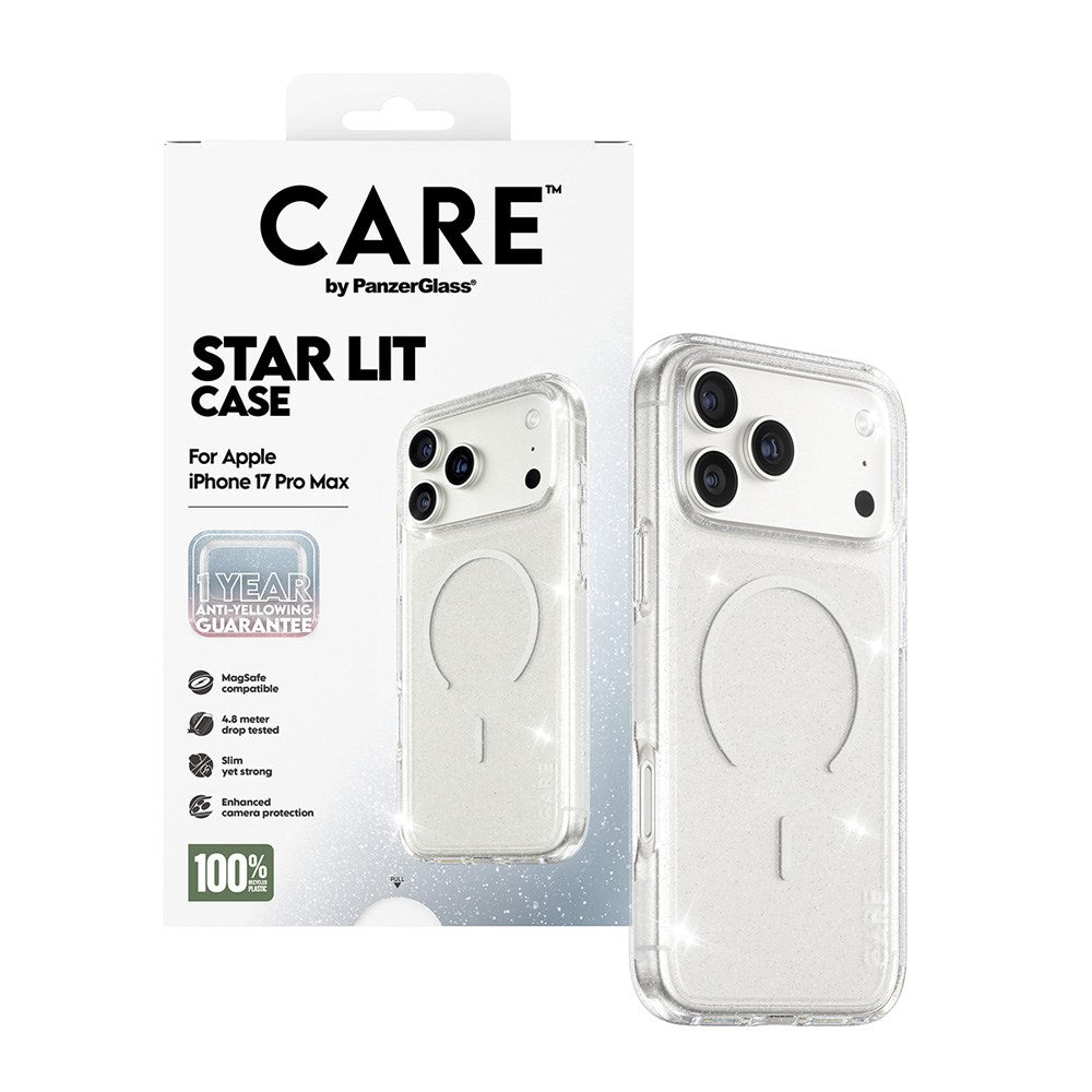 CARE by PanzerGlass iPhone 17 Pro Max FLAGSHIP Urban Explorer Skal - MagSafe Kompatibel - Transparent / Star Lit