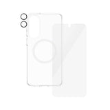 CARE by PanzerGlass Samsung Galaxy S25 Edge 3-i-1 FLAGSHIP Bundle - Skal / Skärmskydd (UWF) / Kameraskydd - Genomskinlig / Vit