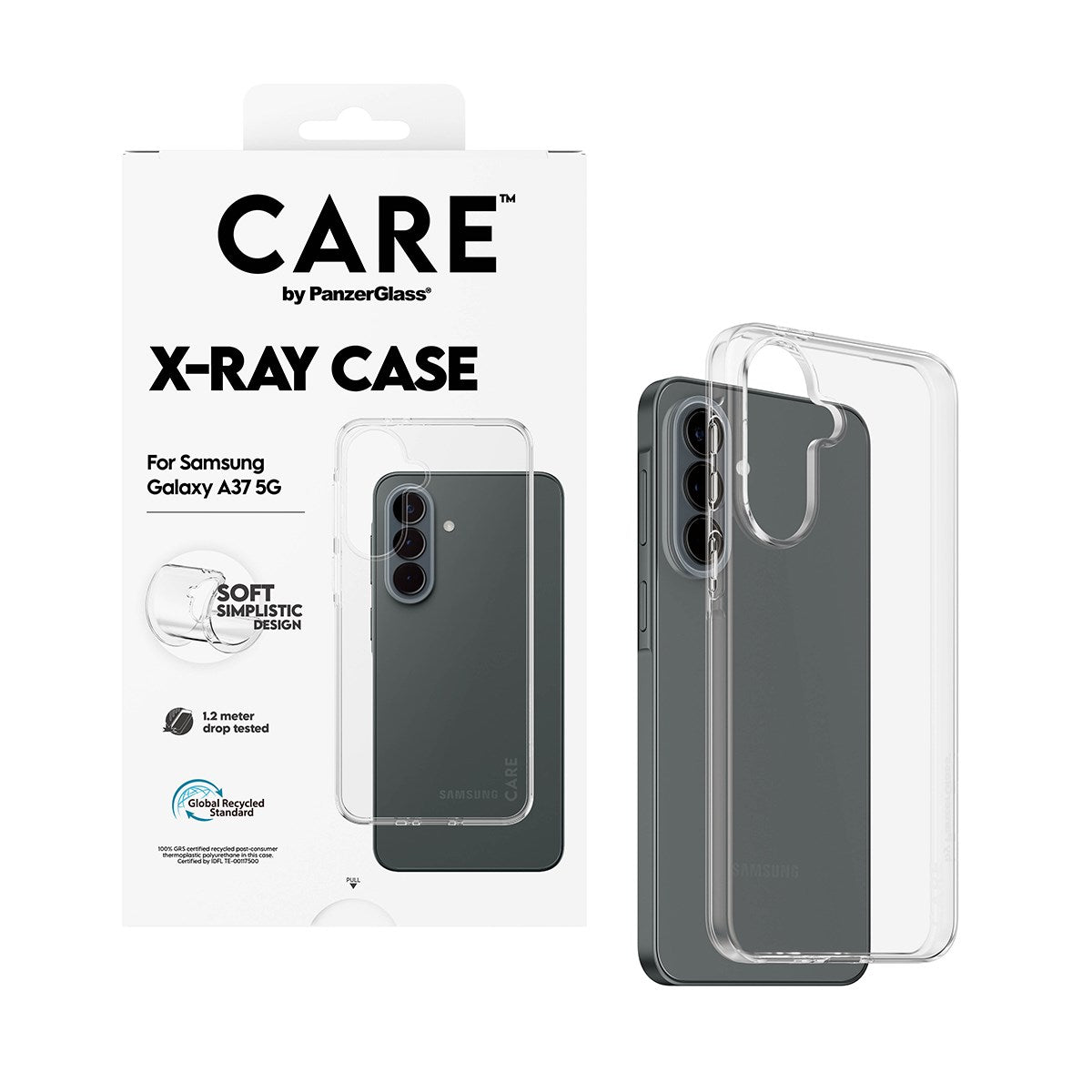 Samsung Galaxy A37 CARE by PanzerGlass Slim X-Ray Skal - Genomskinlig