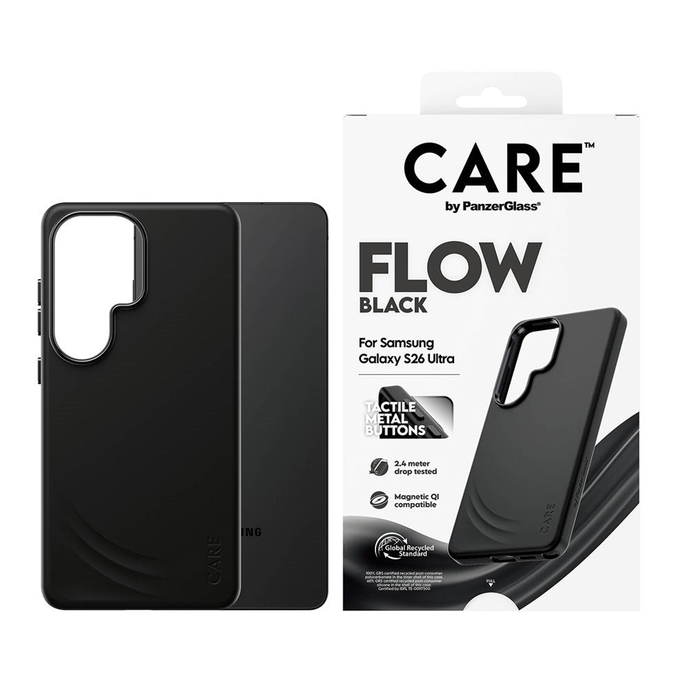 Samsung Galaxy S26 Ultra CARE by PanzerGlass Feature Flow Skal - Qi Kompatibel - Svart
