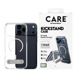 CARE by PanzerGlass iPhone 17 Pro Max Feature Kickstand Skal - MagSafe Kompatibel - Transparent / Silver