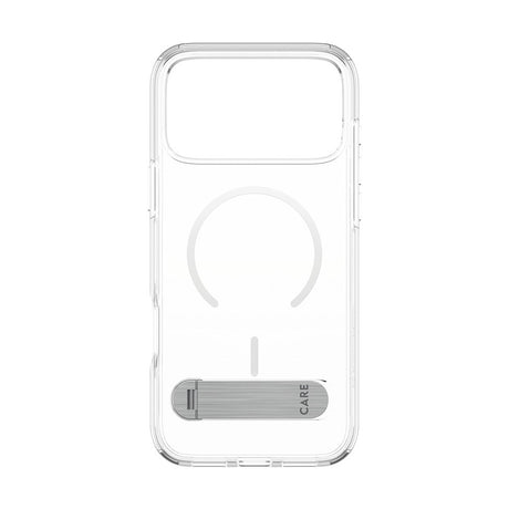 CARE by PanzerGlass iPhone 17 Pro Max Feature Kickstand Skal - MagSafe Kompatibel - Transparent / Silver