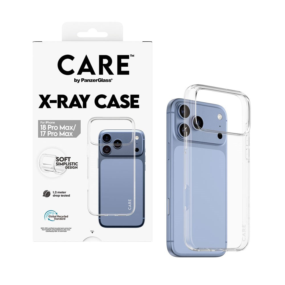 iPhone 18 Pro Max  / 17 Pro Max CARE by PanzerGlass Fashionable X-Ray Soft Basic Case - Genomskinlig