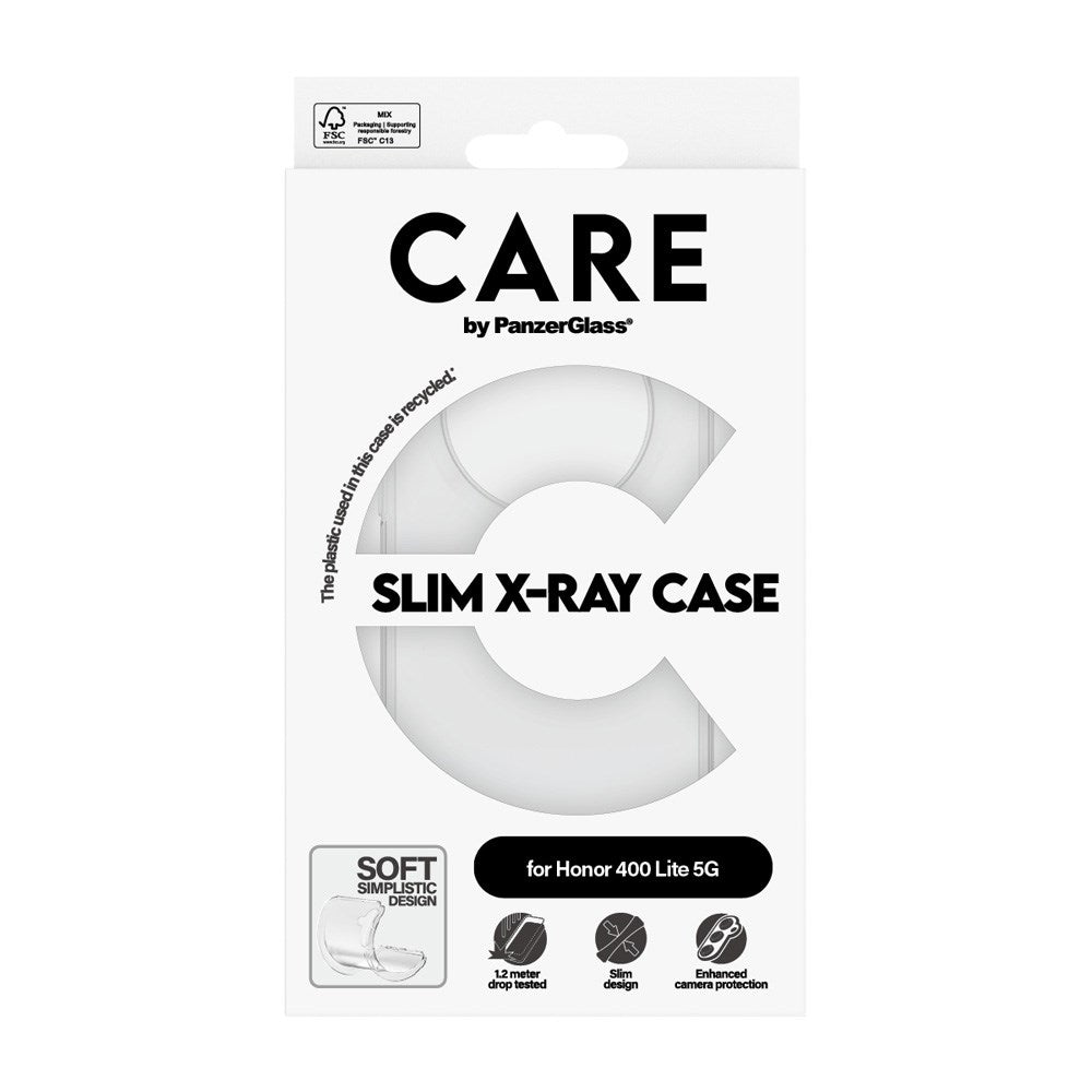 CARE by PanzerGlass Honor 400 Lite Fashionable Transparent X-Ray Soft Basic Case - Genomskinlig