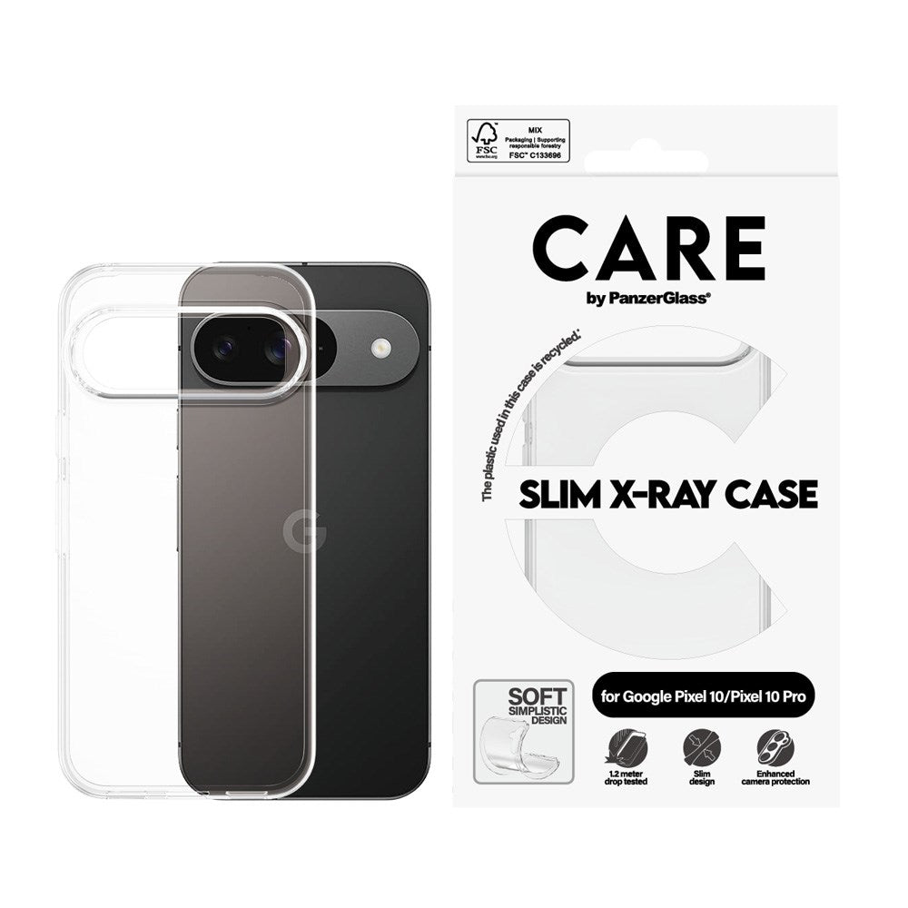 CARE by PanzerGlass Google Pixel 10 / 10 Pro Fashionable Transparent X-Ray Soft Basic Case - Genomskinlig