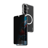 Samsung Galaxy S26 Urban Combat 3-in-1 Privacy Bundle med Skal / Skärmskydd (Privacy) / Kameraskydd - Qi Kompatibel - Genomskinlig