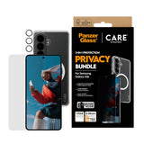 Samsung Galaxy S26 Urban Combat 3-in-1 Privacy Bundle med Skal / Skärmskydd (Privacy) / Kameraskydd - Qi Kompatibel - Genomskinlig